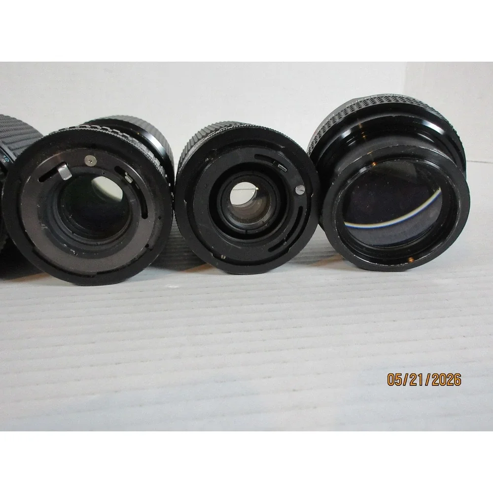 Vintage Camera Lens Lot Tokina Sakar Star-D Zykkor 80-200mm 80-205mm Pentax K MD